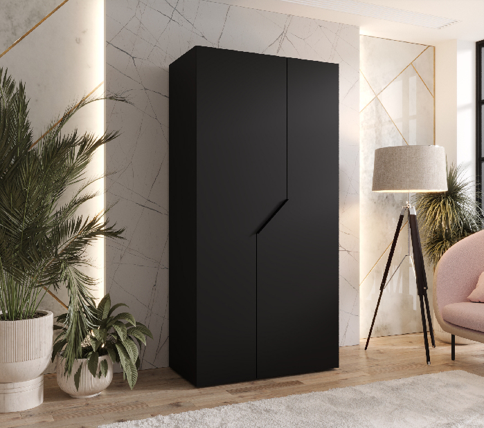 Šatníková skriňa Alaris 1 100 (čierna)