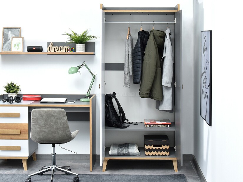 Šatníková skriňa Sobrepuso S01 (biela)