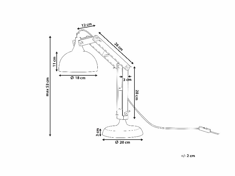 Stolová lampa Saldivo (čierna)