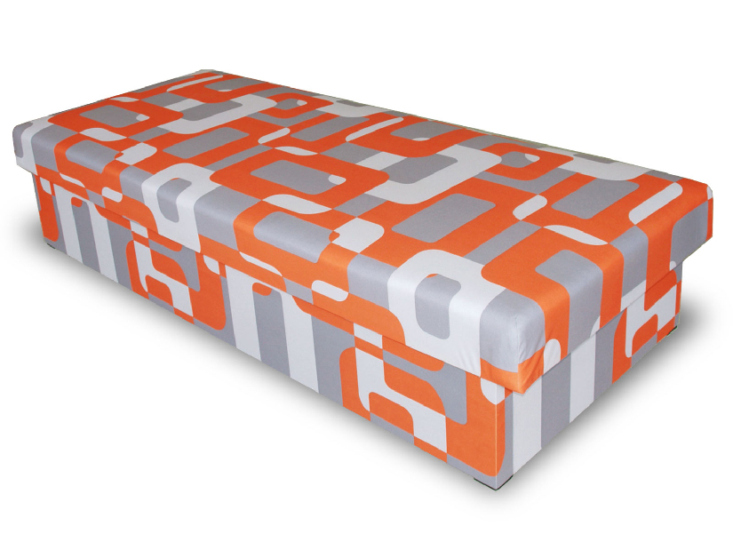 Jednolôžková posteľ (váľanda) 80 cm Benab Solo oranžovosivá (s matracom)