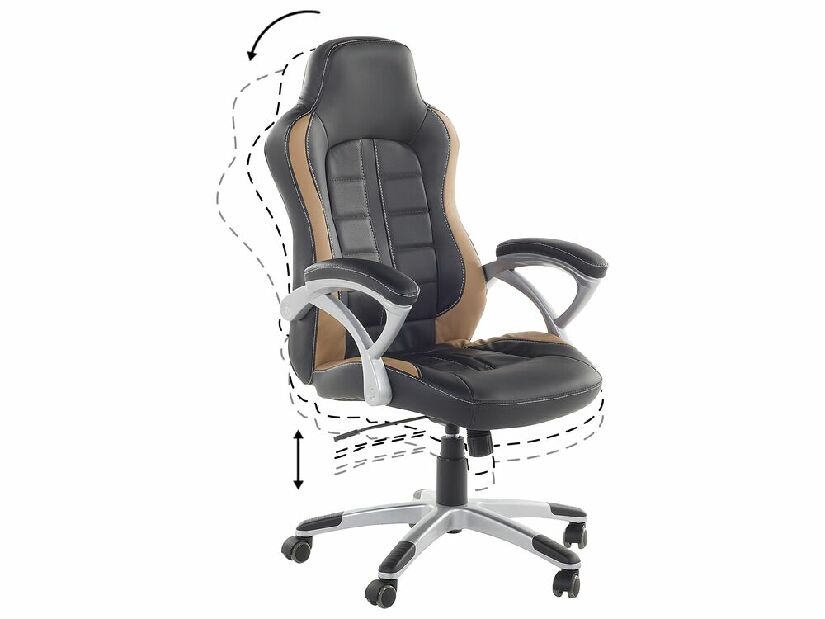 Kancelárska stolička Prune (zlatohnedá)