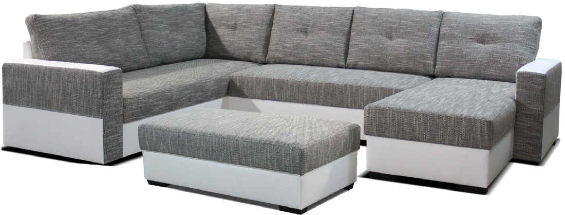 Rohová sedačka U Arenna LB+2+L (P) (s taburetkou)