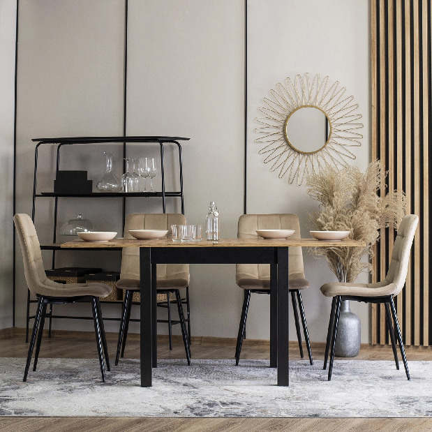 Jedálenská stolička Permite (béžová) 