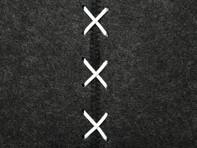 Set 3 ks. textilných košov KIANDRA (plsť) (sivá)