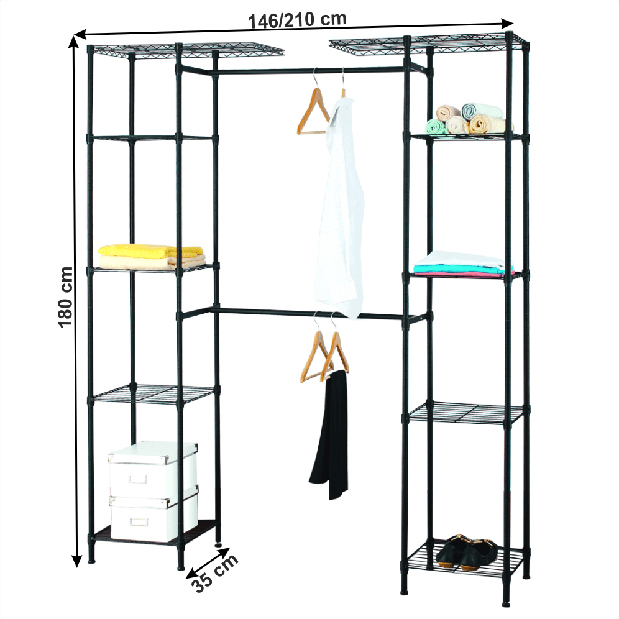 Regál do šatníkovej skrine Gelaru