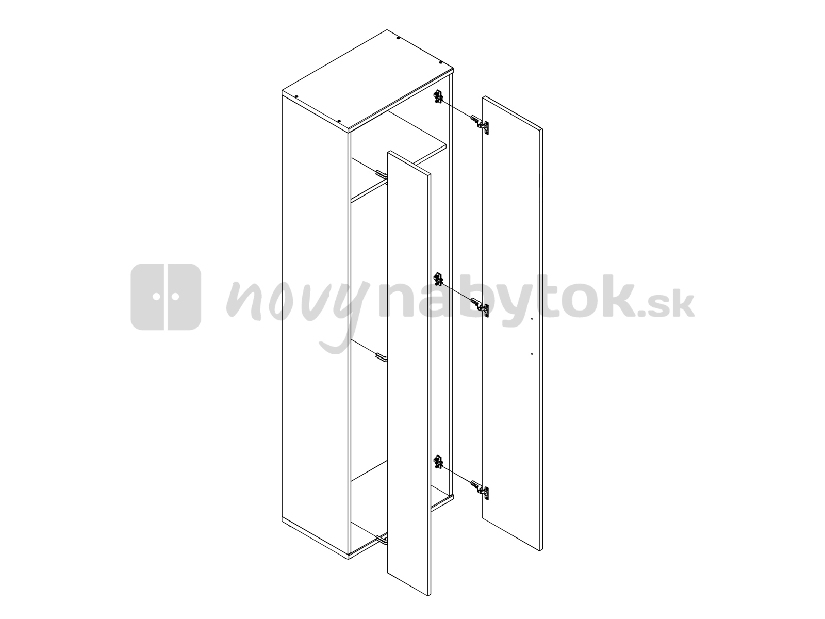 Šatníková skriňa BRW October SZF2D