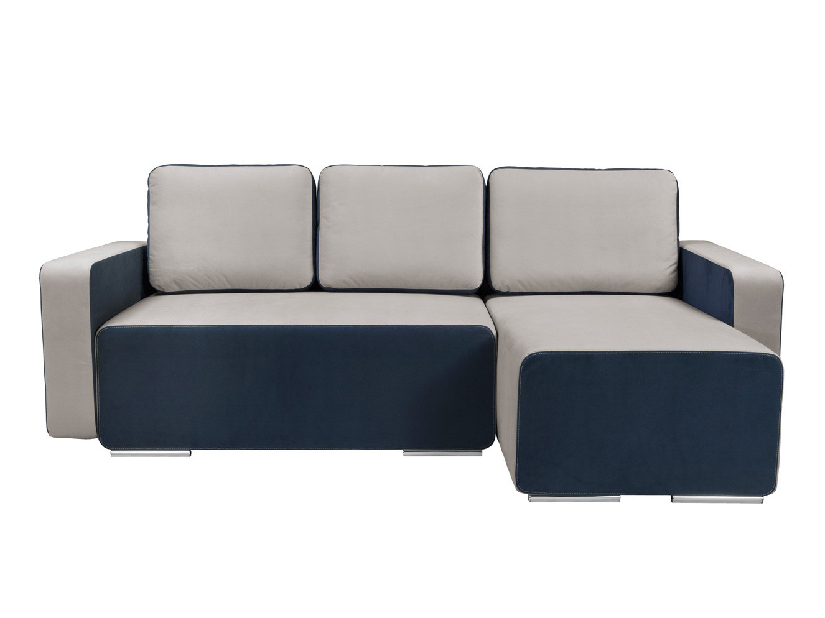 Rohová sedačka Zahara modrá/sivá, pravá