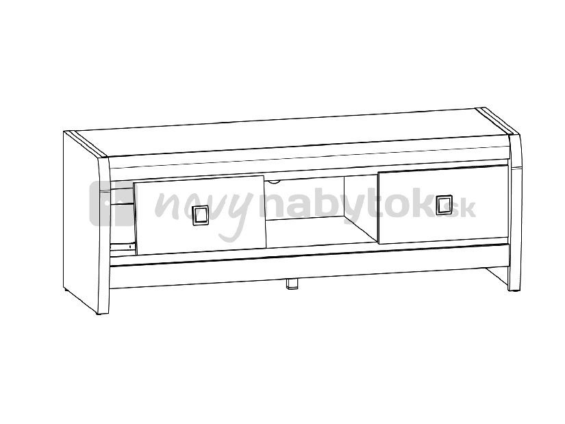 TV stolík/skrinka BRW Loren RTV2S