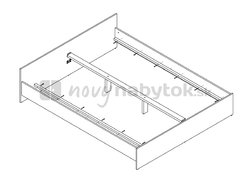 Manželská posteľ 160 cm BRW Atriss LOZ/160