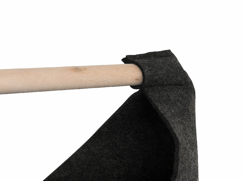 Set 3 ks. textilných košov KIANDRA (plsť) (sivá)