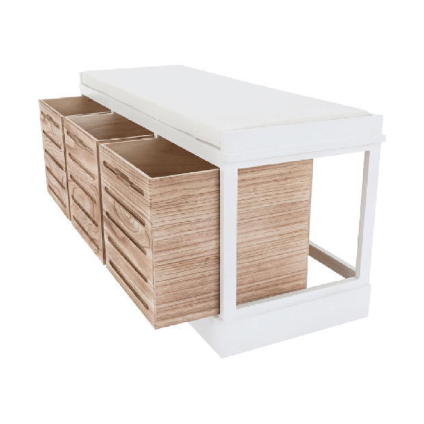 Lavica Tordo (biela + medová)