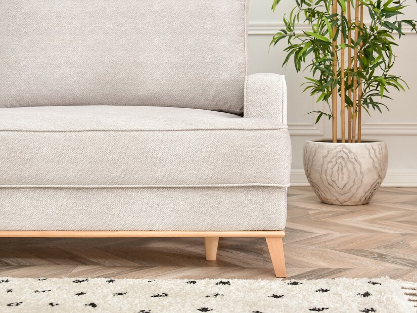 Pohovka dvojsedačka Cogio (popolavá + buk)