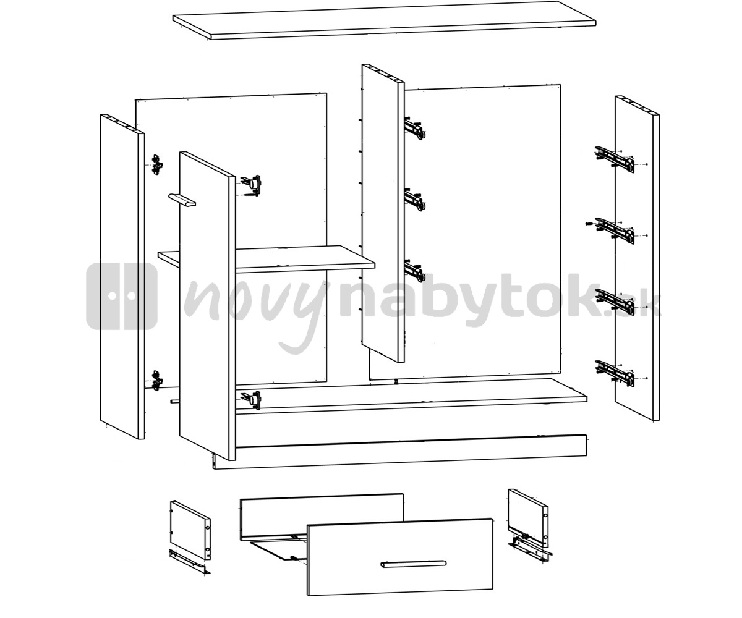 Komoda BRW Komx KOM1D4S/9/9