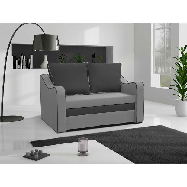 Pohovka dvojsedačka Samus (sivá + tmavosivá)