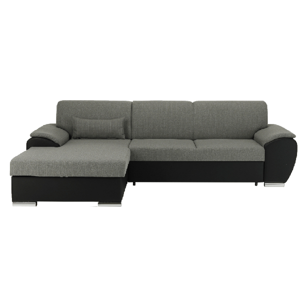Rohová sedačka Emma malá (čierna + sivá) (L)