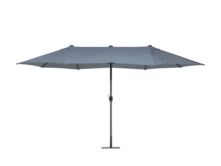 Záhradný slnečník 270 cm SILVANIA (polyester) (tmavosivá)