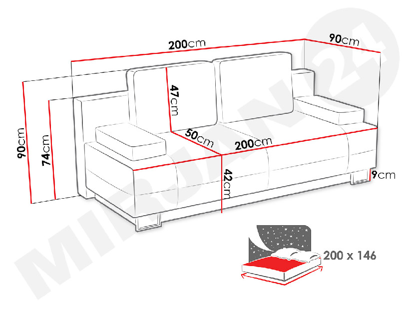 Pohovka Mulan *výpredaj