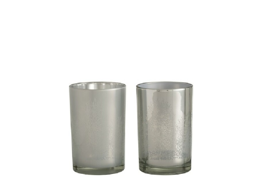 Svietnik Jolipa Ibiza Life (strieborná) 18x12x12cm (2ks)