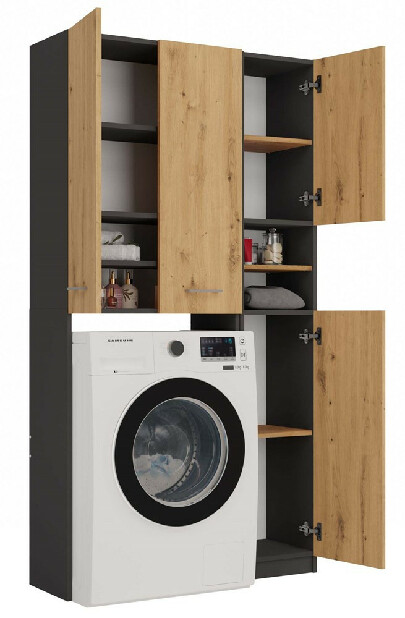 Kúpeľňová zostava Molinos 2 (antracit + dub artisan)