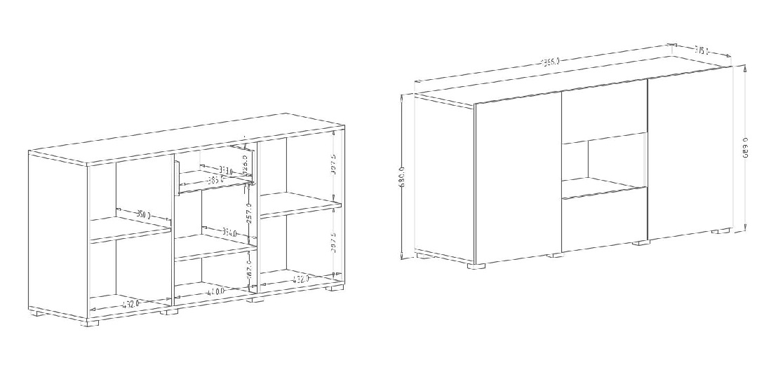 Vitrína Della Typ 26 (biela)
