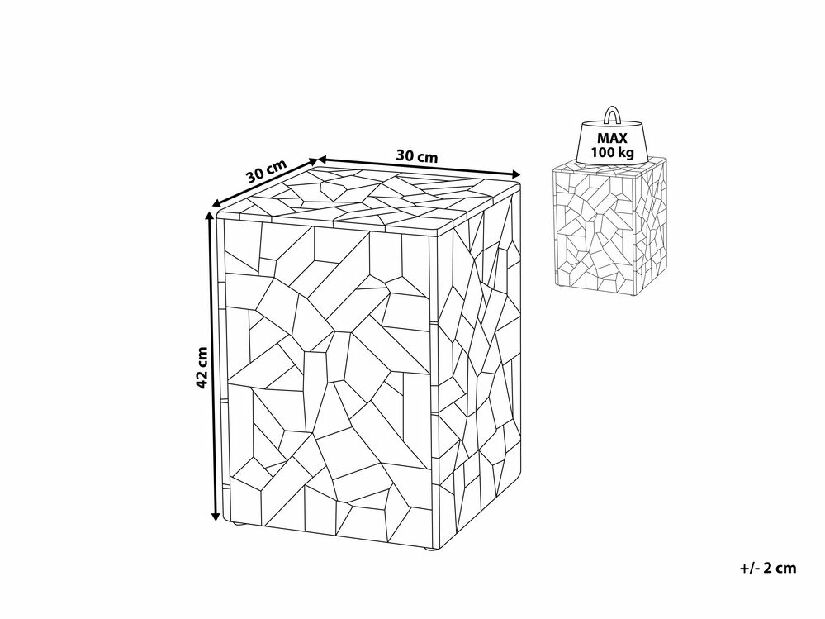 Stolík Nutson (svetlé drevo)