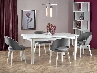 Rozkladací jedálenský stôl 160-228 cm Fapo (biela) (pre 6 8 osôb)