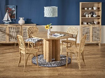 Jedálenský stôl Elvira (prirodné drevo)