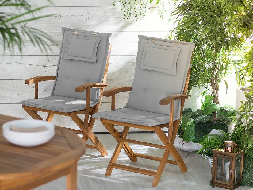 Set 2 ks. záhradných stoličiek MATARI (sivá)