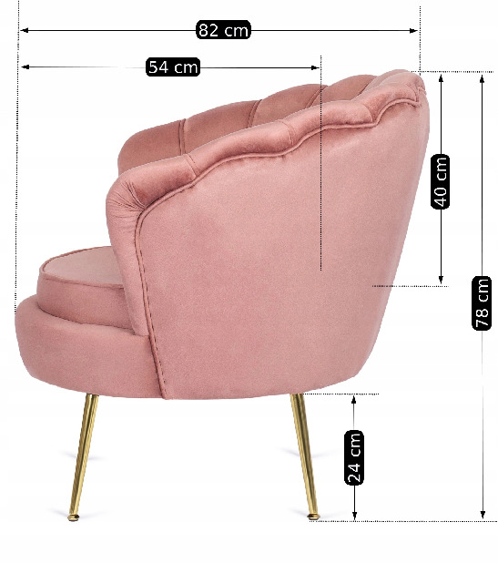 Kreslo Acuerdo (ružová) 