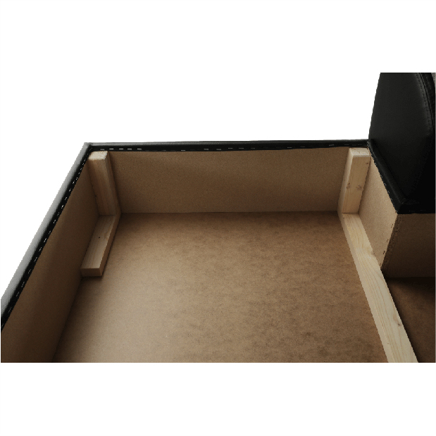 Rohová sedačka Emma malá (čierna + sivá) (L)