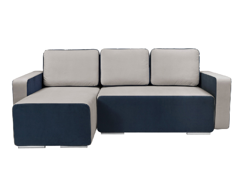 Rohová sedačka Zahara modrá/sivá, ľavá