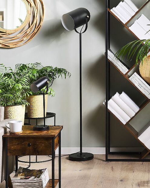 Stojaca lampa TYRO (kov) (čierna)