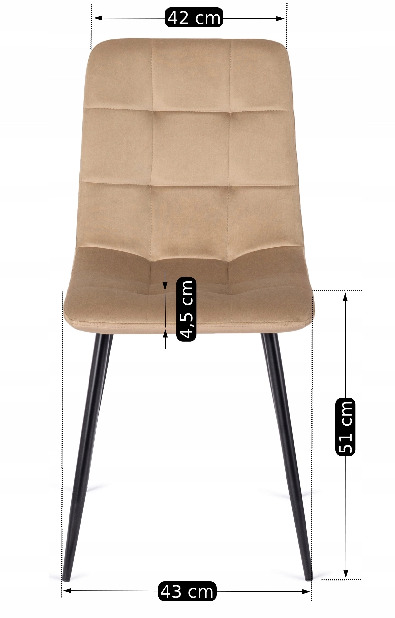 Jedálenská stolička Permite (béžová) 