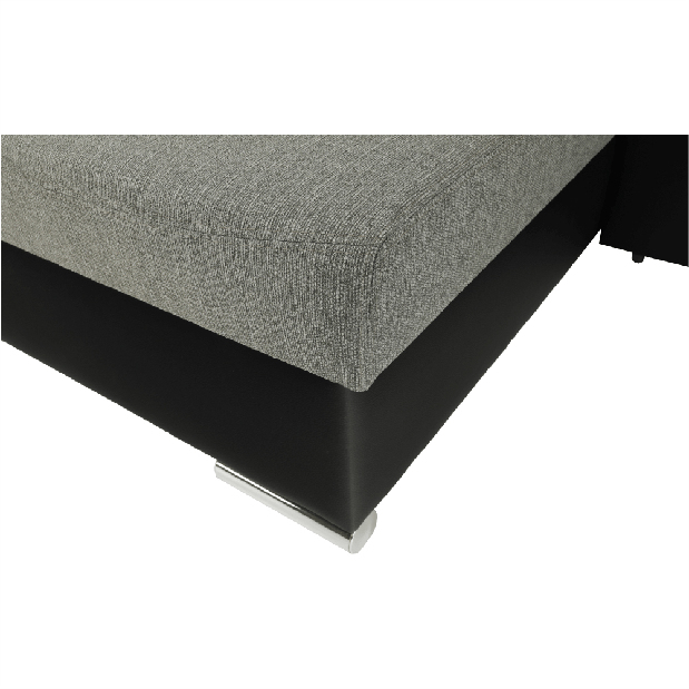 Rohová sedačka Emma malá (čierna + sivá) (L)