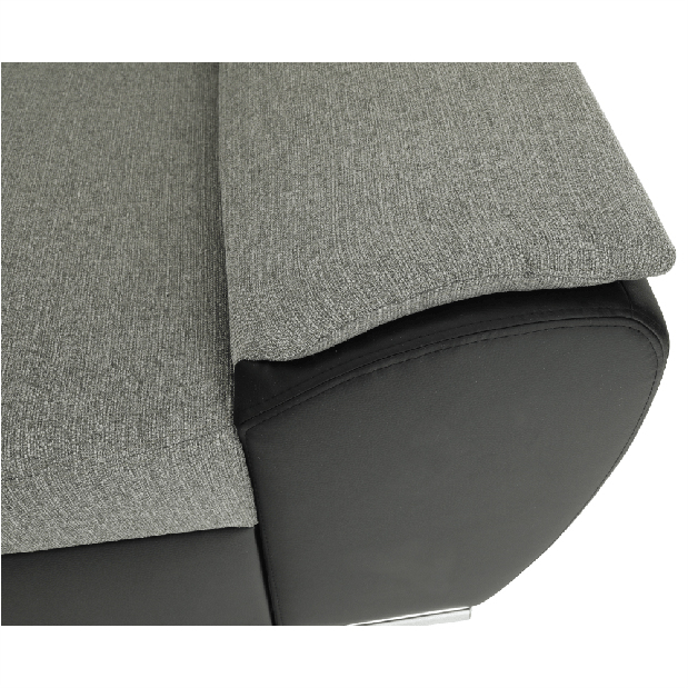 Rohová sedačka Emma malá (čierna + sivá) (L)