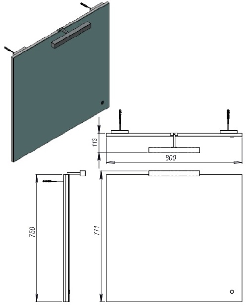 Zrkadlo Juventa Zlata ZlM-85 W (s poličkou, LED osvetlením a pohybovým senzorom)