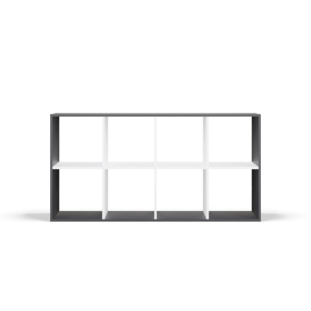 Regál Metros 4 (antracit + biela)