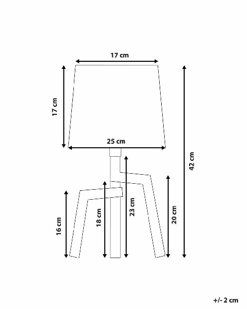 Stolná lampa Natasa (svetlohnedá)