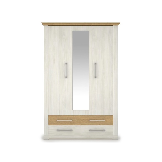 Šatníková skriňa so zrkadlom Arsal 3D4S