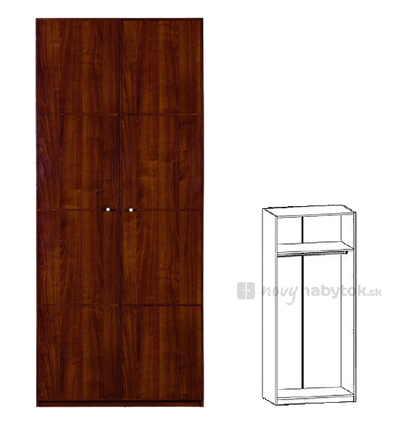 Šatníková skriňa BRW FANTAZJA 2 dverová