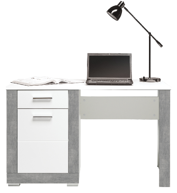 PC stolík Twin TW 12 (sivá + biela matná)