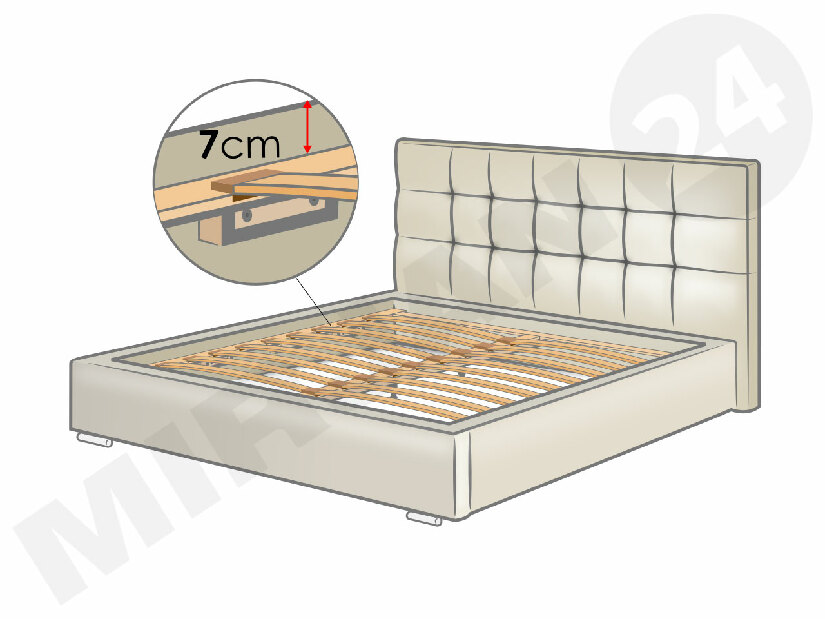 Manželská posteľ 140 cm Pilatus (biela) *bazár