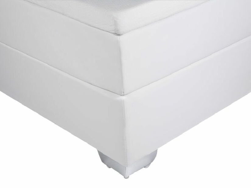 Manželská posteľ Boxspring 140 cm PREMIER (s matracmi) (biela)